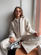 Women's Elegant Minimalist Zip Jacket