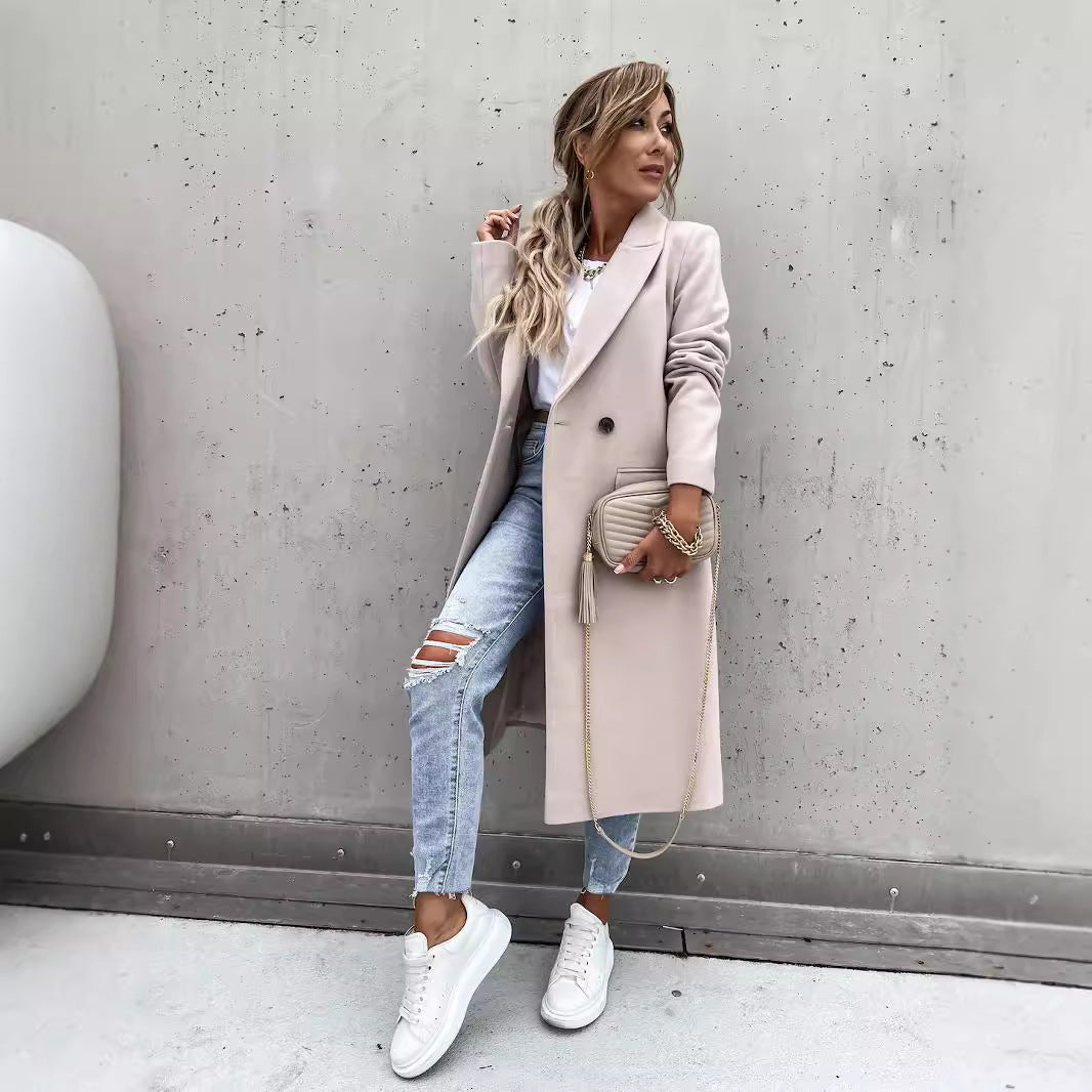 Women's Elegant Oversized Wool Coat