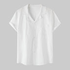Women's Short-Sleeve Shirt with Practical Chest Pocket and Casual Cut
