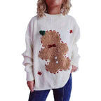 Women's Festive Cookie Print Sweater