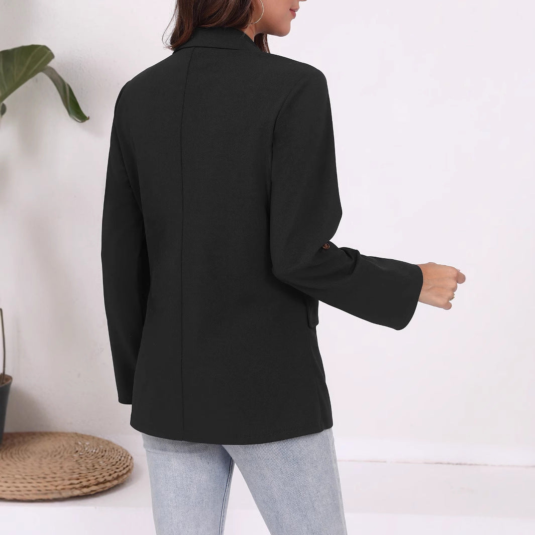 Elegant Blazer with Striped Sleeves