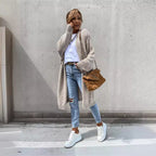Women's Open-Front Chunky Knit Cardigan