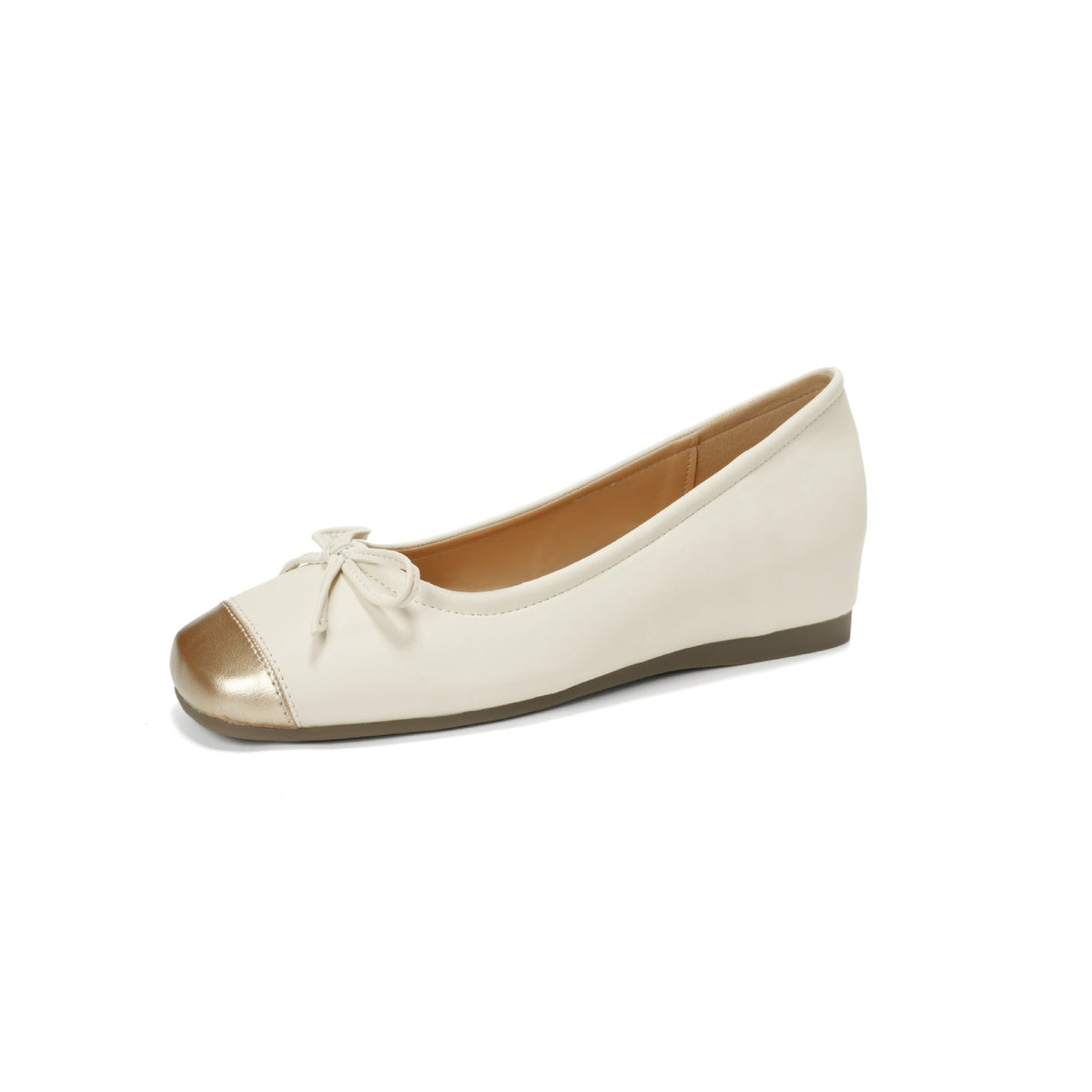 Women's Patent Leather Ballet Flats with Comfortable Wedge Sole