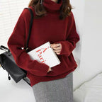 Women's Comfortable Turtleneck Sweater in Wool Blend