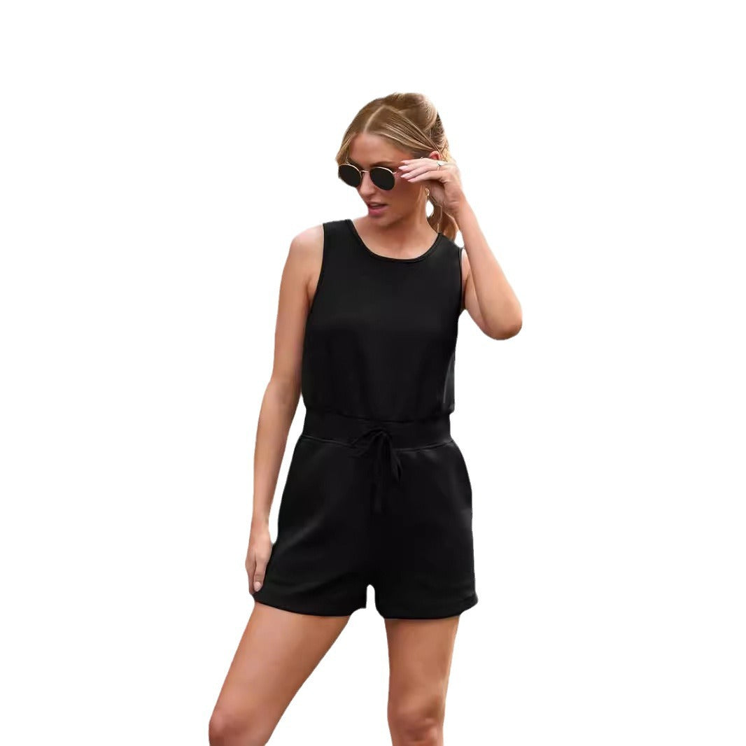 Women's Casual Overall with Fashionable Pockets