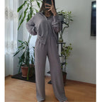 Casual and Elegant Blazer and Pants Ensemble