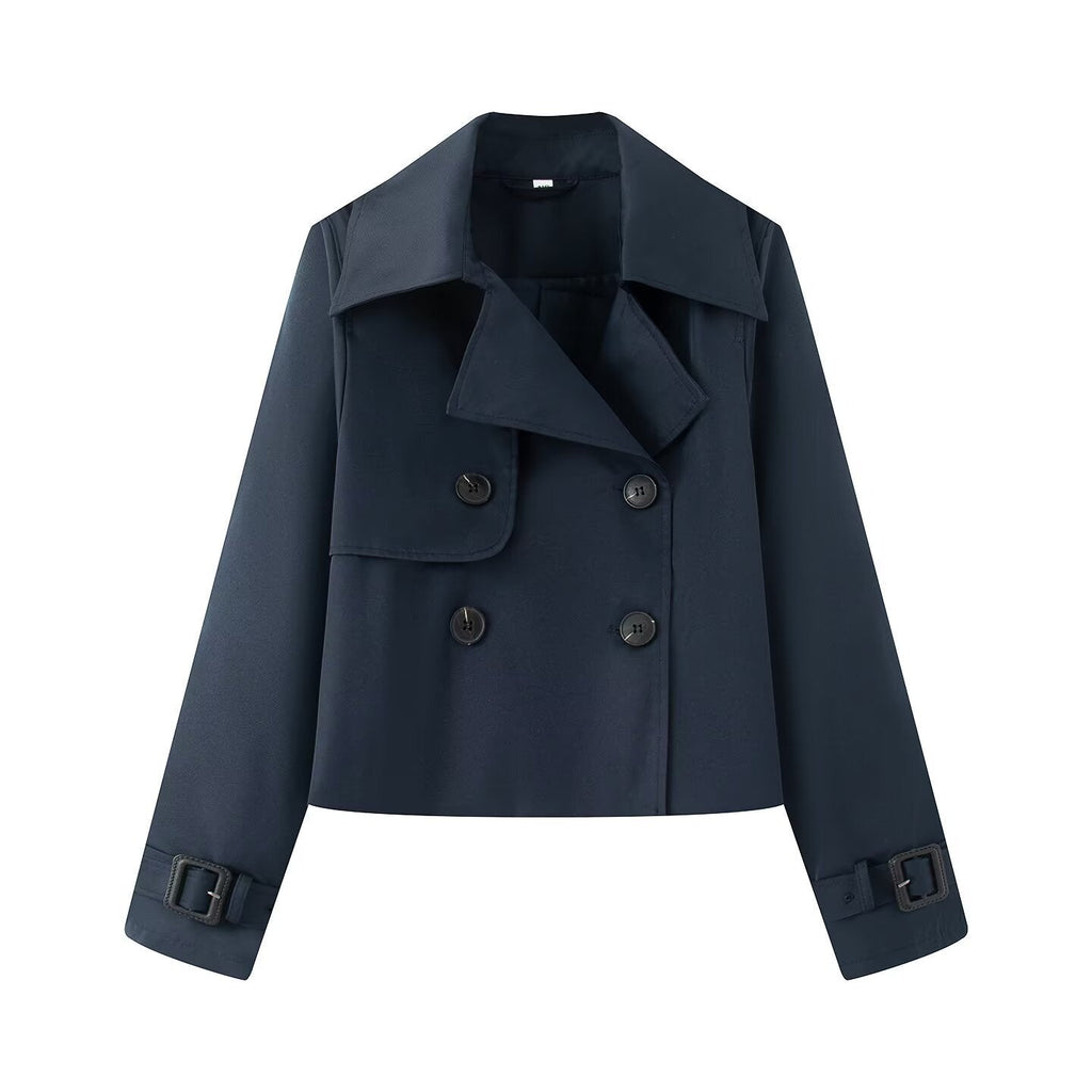 Elegant Trench Coat Jacket with Classic Details