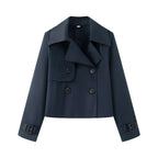 Elegant Trench Coat Jacket with Classic Details