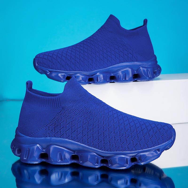 Women's Breathable Knit Running Shoes with Non-Slip Sole
