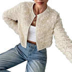 Women's Floral Appliqué Jacket