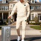 Men's Travel-Friendly Slim-Fit Loungewear Set