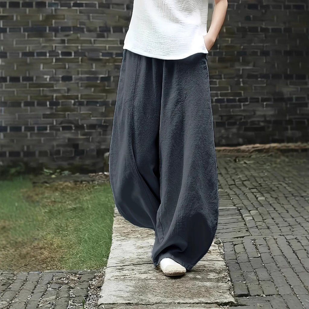 Elegant Palazzo Pants with Comfortable Fit and Loose Cut