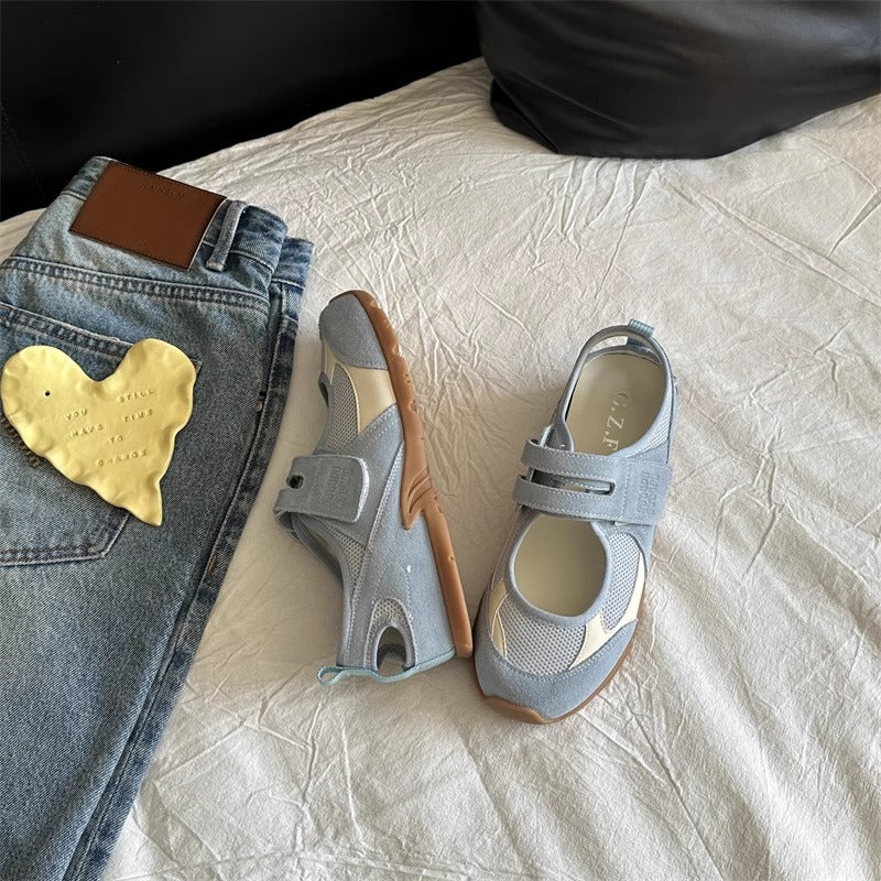 Women's Comfortable Casual Sneakers with Breathable Upper and Adjustable Hook-and-Loop Closure