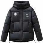 Down Jacket with Hood and Zipper