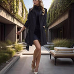 Elegant Trench Coat with Deep Lapel