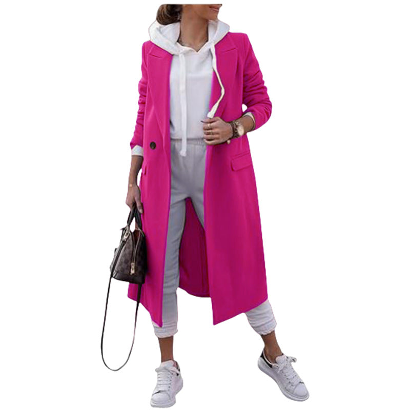 Women's Elegant Transitional Blazer with Modern Cut and Practical Pockets
