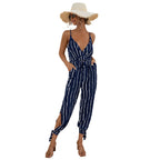 Women's Spaghetti Strap Jumpsuit with Knot Detail