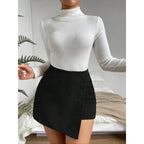Women's Mini Skirt with Button Details