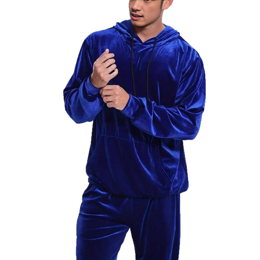 Men's Velvet Tracksuit with Hoodie