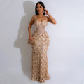 Elegant Evening Dress with Crystal Embellishment