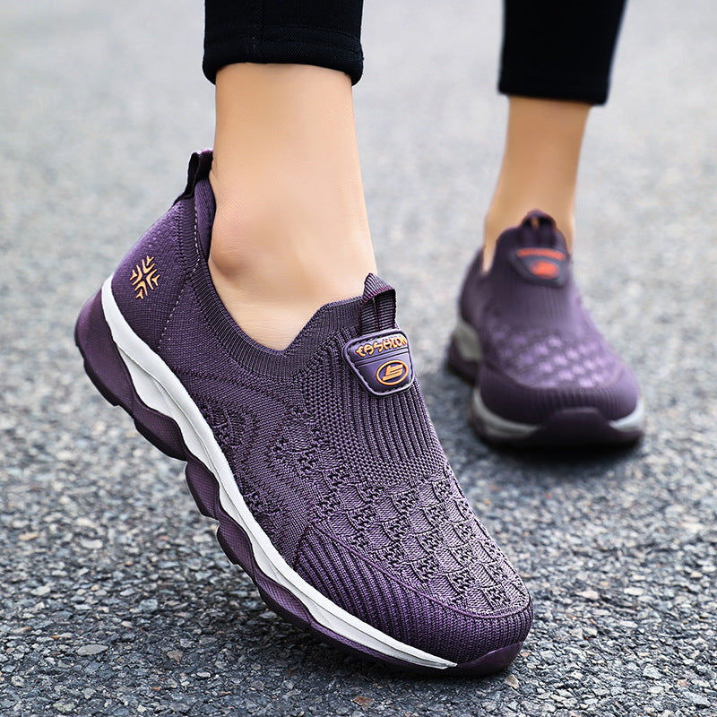 Women's Breathable Slip-On Sneakers with Flexible Midsole