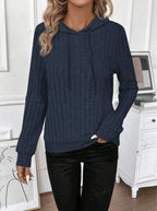 Women's Ribbed Fleece Hoodie