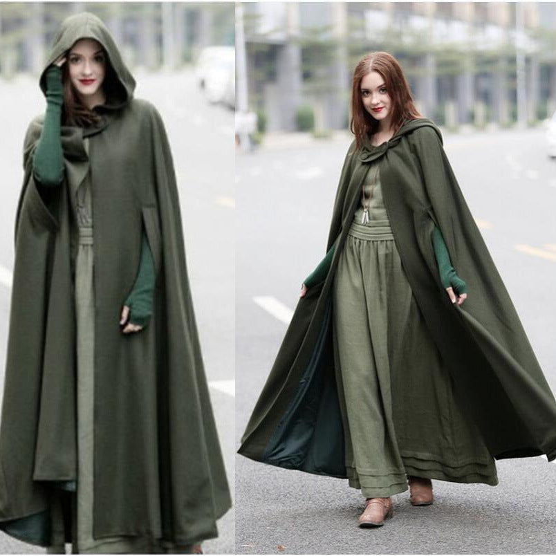 Elegant Hooded Cape in Quality Fabric