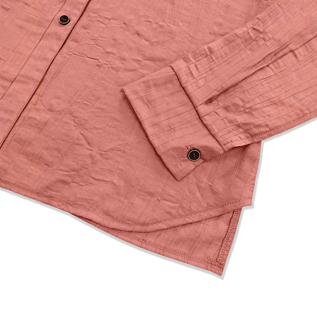 Women's Casual Textured Blouse with Button Detail