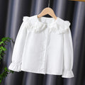 Women's Blouse with Ruffle Details and Puff Sleeves