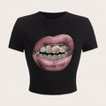 Women's Crop T-Shirt with Graphic Design