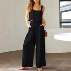 Women's Airy Two-Piece Ensemble with Loose Cut