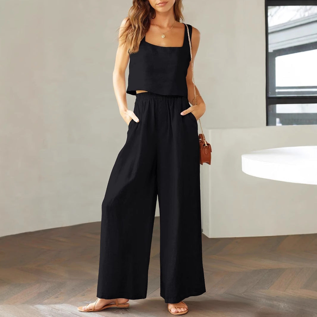 Women's Airy Two-Piece Ensemble with Loose Cut