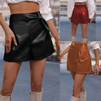 Women's Asymmetrical Mini Skirt with Decorative Bow