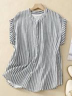 Casual Striped Button-Down Shirt
