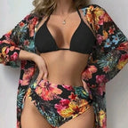 Women's Fashionable Swim Set with Stylish Kimono