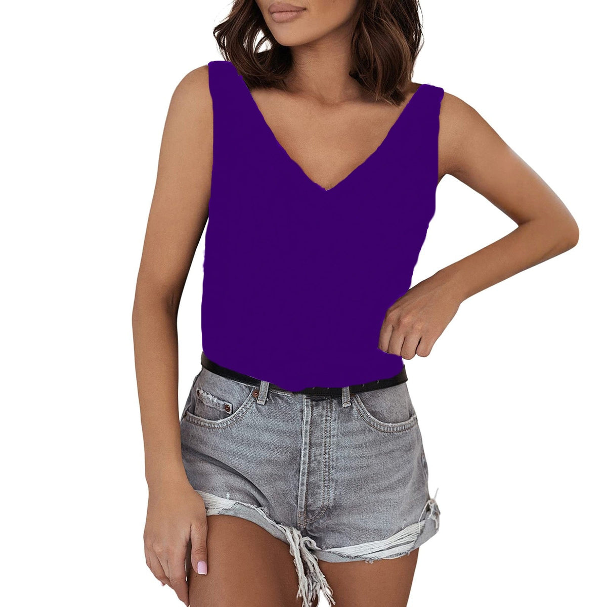 Women's Sleeveless V-Neck Top