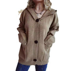 Women's Comfortable Hooded Cardigan with Pockets