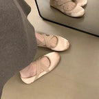 Women's Ballet Flats with Decorative Strap and Comfortable Footbed