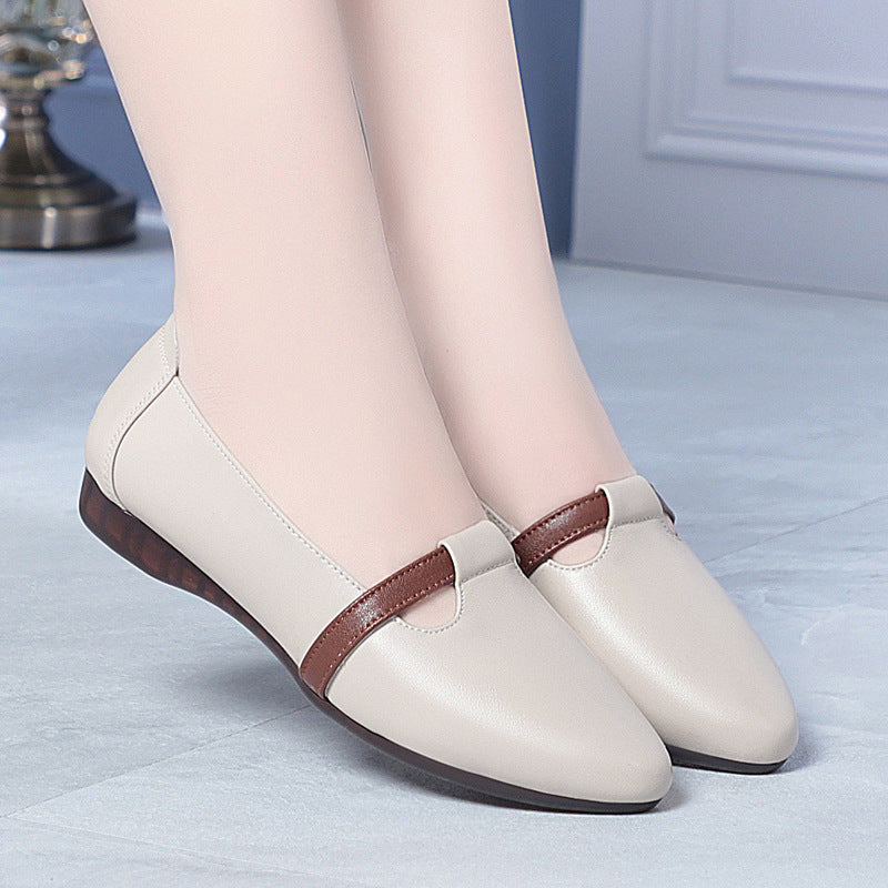 Women's Ballet Flats with Elegant Strap and Comfortable Footbed