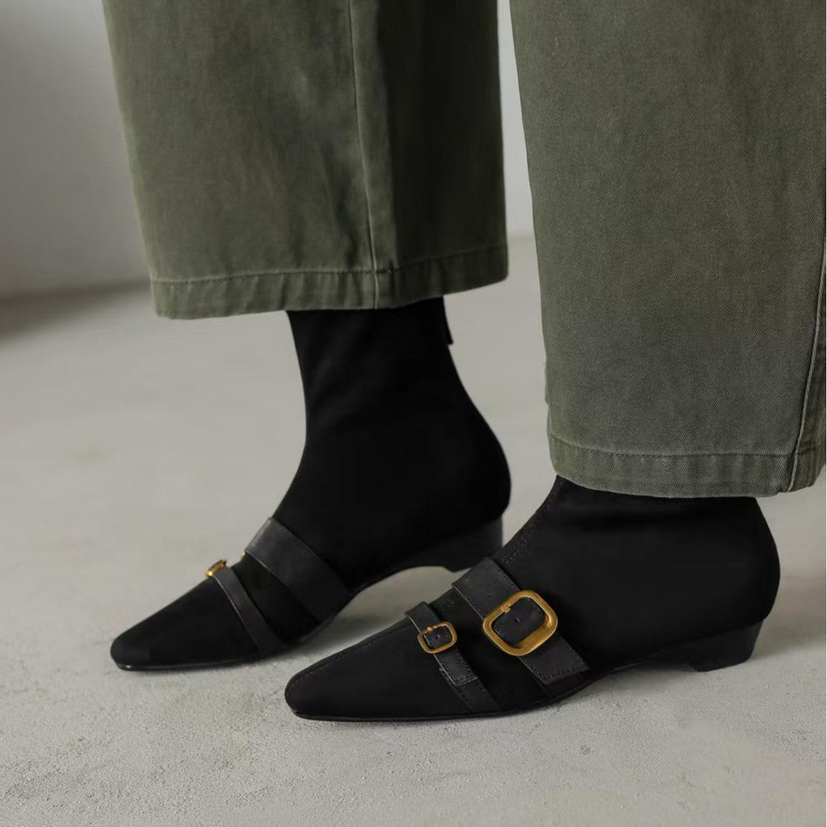 Women's Ankle Boots with Elegant Strap