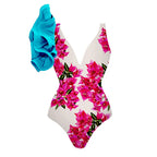 Women's Swimsuit with Voluminous Ruffle Detail and Matching Skirt