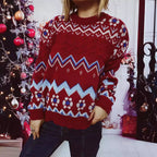Women's Festive Nordic Pattern Knit Sweater