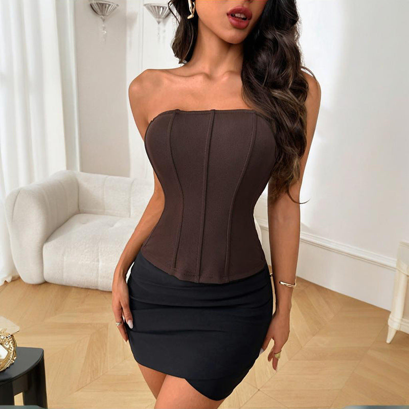 Women's Bustier Top with Figure-Flattering Design