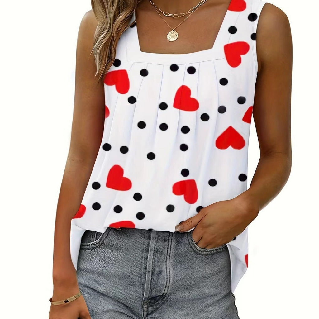 Women's Sleeveless Top with Chain Pattern