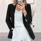 Elegant Striped Blazer with Slim Silhouette