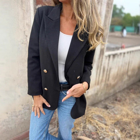 Women's Elegant Double-Breasted Blazer