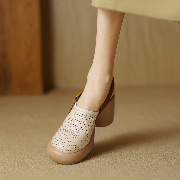 Women's Breathable Clogs with Fashionable Perforation Design