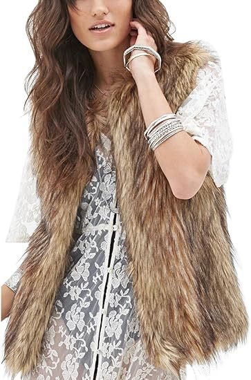 Women's Elegant Faux Fur Vest with Modern Cut