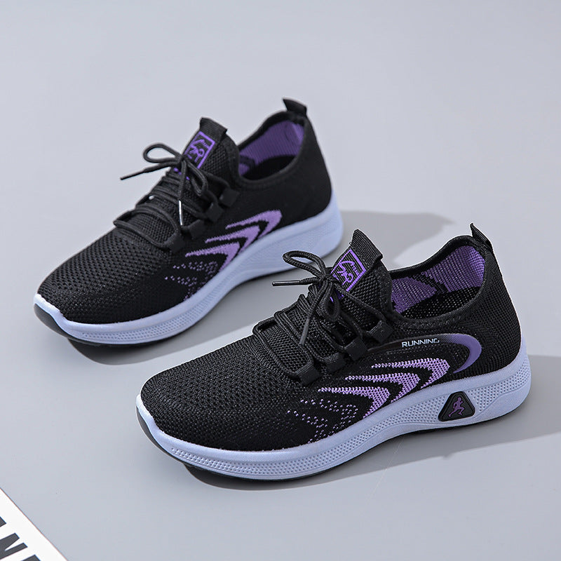 Women's Breathable Running Shoes with Flexible Sole and Innovative Upper