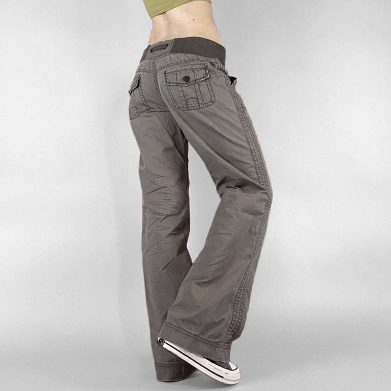 Women's Flared Pants with Waist Belt